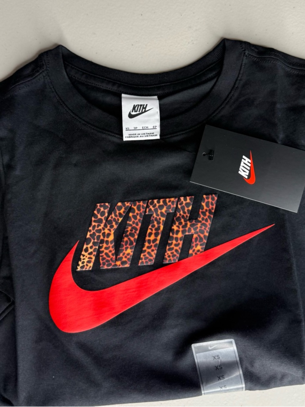 NWT Kith Kids x Nike Cheetah Tee XS Black